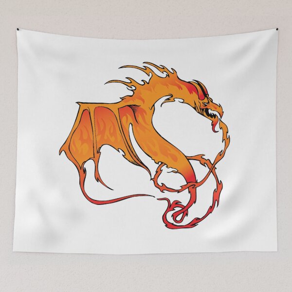 Item preview, Flaming Wyvern Fantasy Art designed and sold by NalayakNobita.