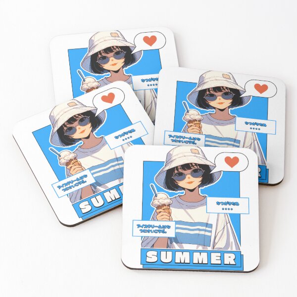 Item preview, Summer Vibes - Vintage Anime Girl with Ice Cream Graphic designed and sold by GenZFashion000.