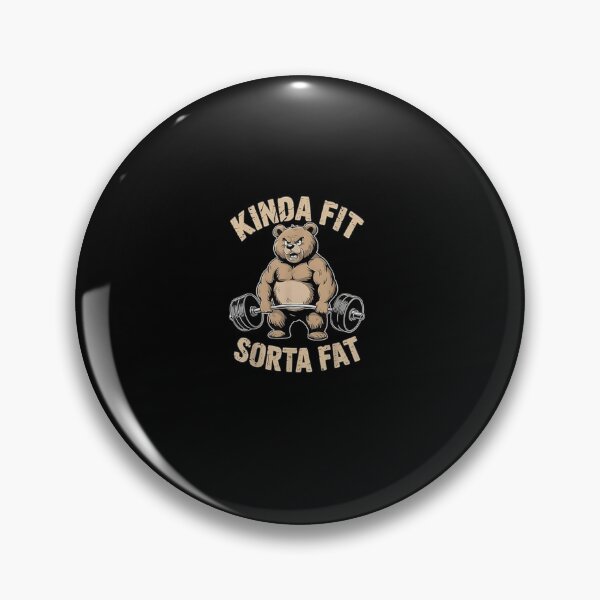Item preview, Kinda Fit Sorta Fat Funny Gym Bear Weightlifting designed and sold by QaisarAfridi.