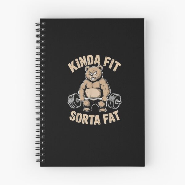 Item preview, Kinda Fit Sorta Fat Funny Gym Bear Weightlifting designed and sold by QaisarAfridi.