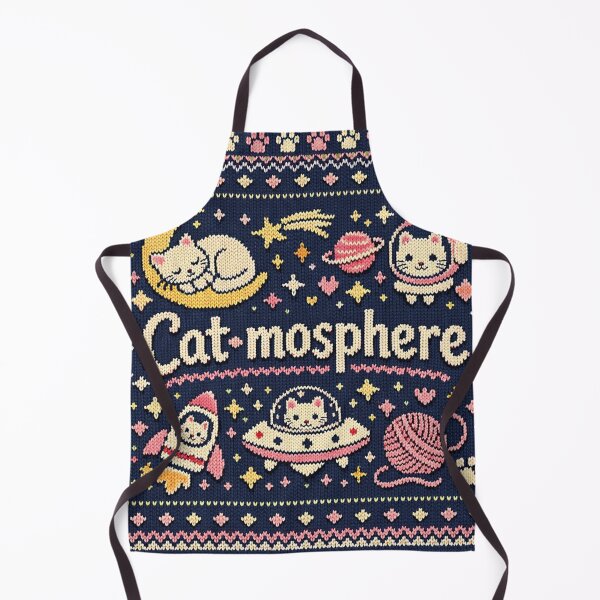 Item preview, Catmosphere space cats in knitted look designed and sold by Mauswohn.