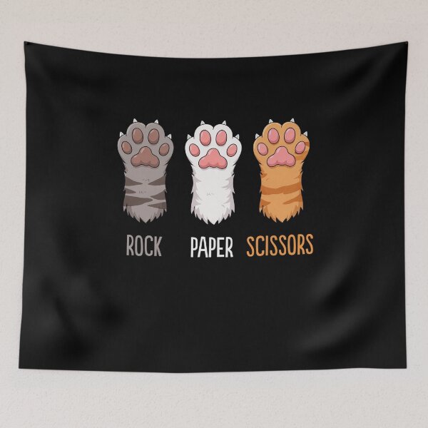 Item preview, Rock Paper Scissors Cat Paws Funny Design designed and sold by vikingstshirts.