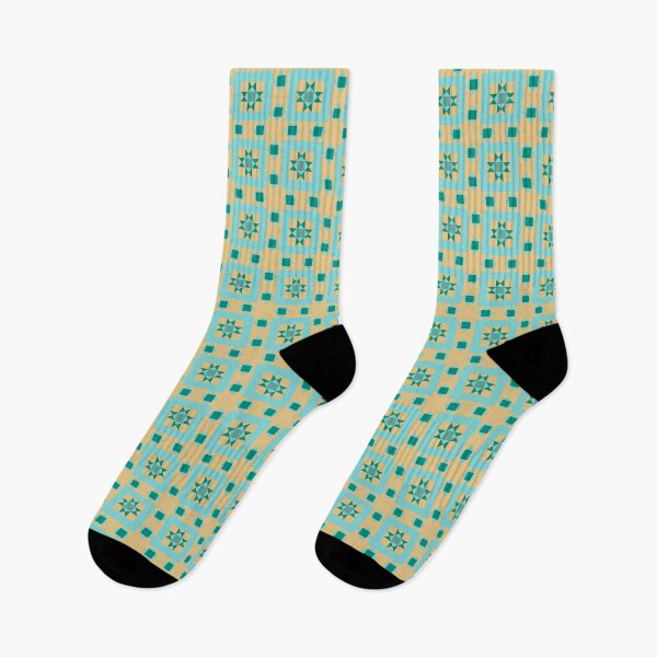 Item preview, Geometric Pattern: Kendal: Turquoise designed and sold by Red Wolf.