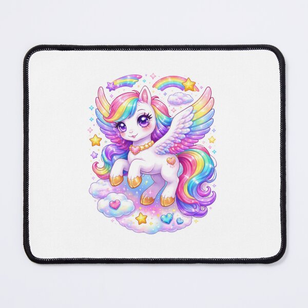 Item preview, Kawaii Pegasus Illustration with Vivid Bright Colors designed and sold by Melissa Conner.