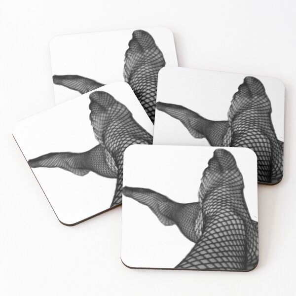 Item preview, Fishnet Legs Dark Aesthetic – Black and White Edgy Minimalist Art designed and sold by ArtbyNait.