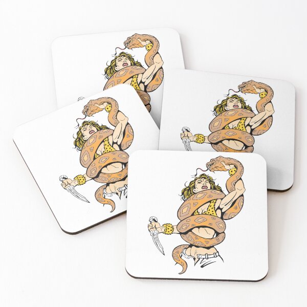 Item preview, Retro Pulp Adventure Woman vs Snake designed and sold by NalayakNobita.