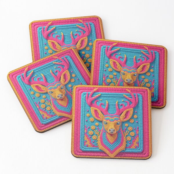 Item preview, Crochet Deer Granny Square designed and sold by Festive Bug.