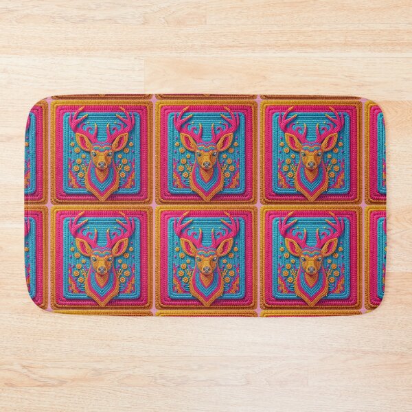 Item preview, Crochet Deer Granny Square designed and sold by Festive Bug.