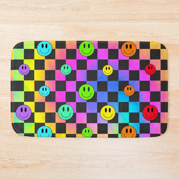 Item preview, Tie-dye Rainbow Checkered Smiley Faces designed and sold by ARyderDesigns.