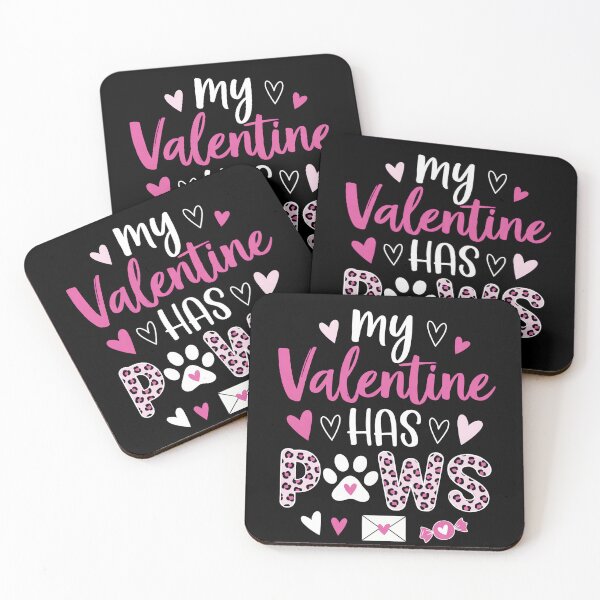 Item preview, My Valentine Has Paws Cute Love Typography Design designed and sold by vikingstshirts.