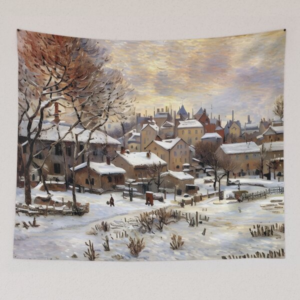 Item preview, Snow Effect with Setting Sun - A Winter Landscape designed and sold by artdesignsnow.