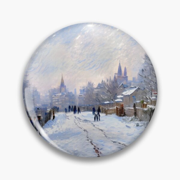 Item preview, Snow Scene at Argenteuil - A Winter’s Day designed and sold by artdesignsnow.