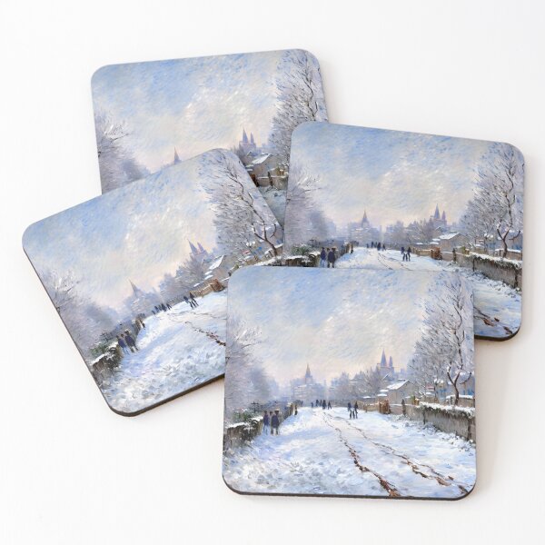 Item preview, Snow Scene at Argenteuil - A Winter’s Day designed and sold by artdesignsnow.
