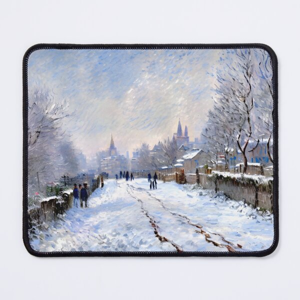 Item preview, Snow Scene at Argenteuil - A Winter’s Day designed and sold by artdesignsnow.