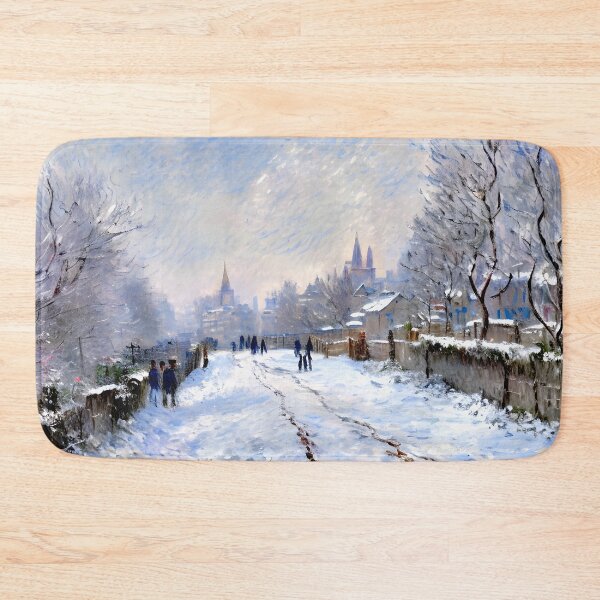 Item preview, Snow Scene at Argenteuil - A Winter’s Day designed and sold by artdesignsnow.