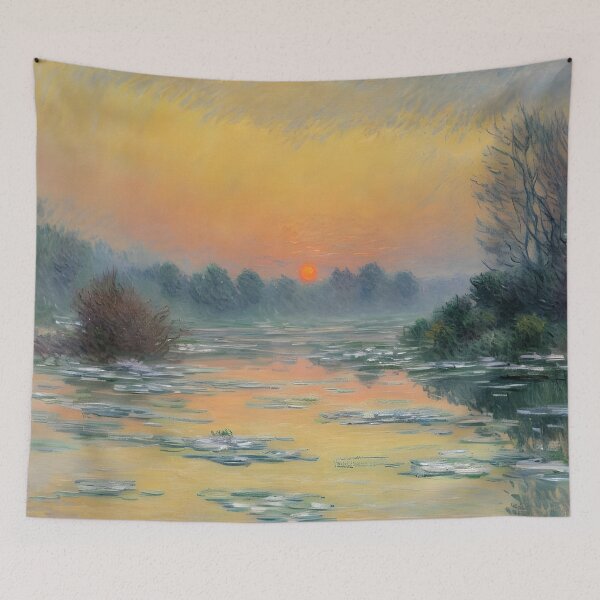 Item preview, Sunset on the Seine in Winter - A Captivating Winter Evening designed and sold by artdesignsnow.