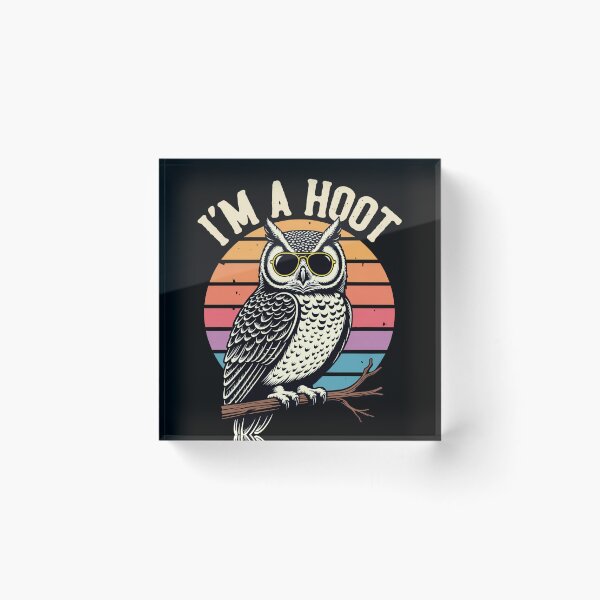 Item preview, Iitty animal saying, charming illustration artwork, nature humor design, owl themed graphic,âw m a Hoot Funny Owl Illustration Design designed and sold by vikingstshirts.