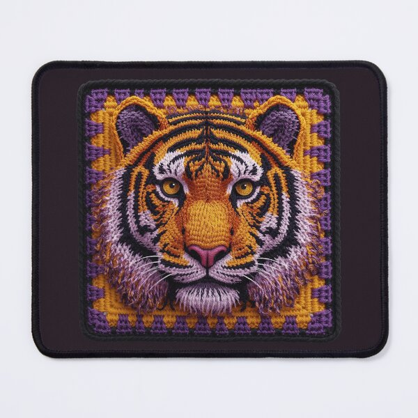Item preview, Crochet Tiger Patch designed and sold by Festive Bug.