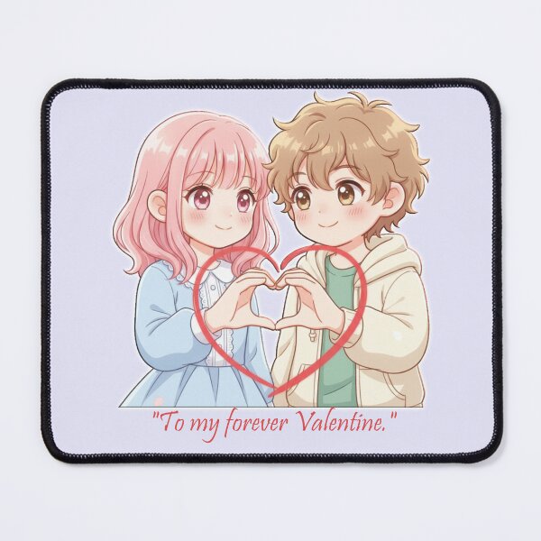 Item preview, My Forever Valentine - Cute Chibi Anime Couple designed and sold by The-Tiny-Canvas.
