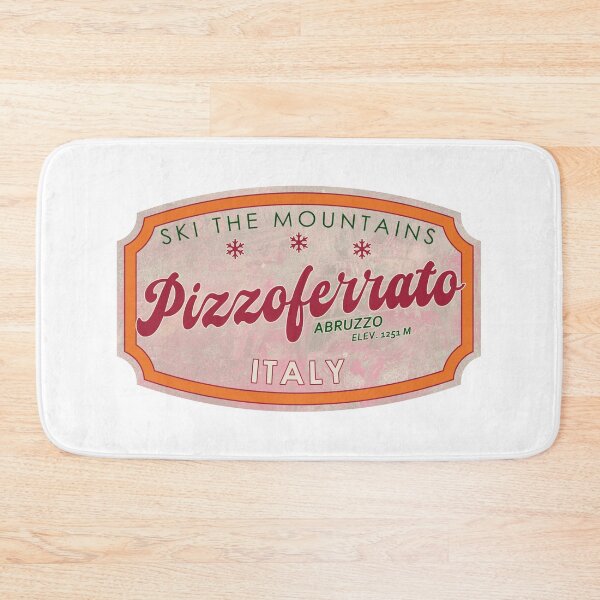 Item preview, Pizzoferrato, Italy, Abruzzo, Ski, textured skiing badge designed and sold by Wanderful-roads.