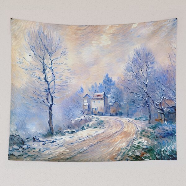 Item preview, The Entrance to Giverny Under the Snow - Beauty and Tranquility  designed and sold by artdesignsnow.