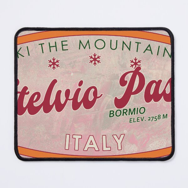 Item preview, Stelvio Pass, Italy, Bormio, Ski, textured skiing badge designed and sold by Wanderful-roads.