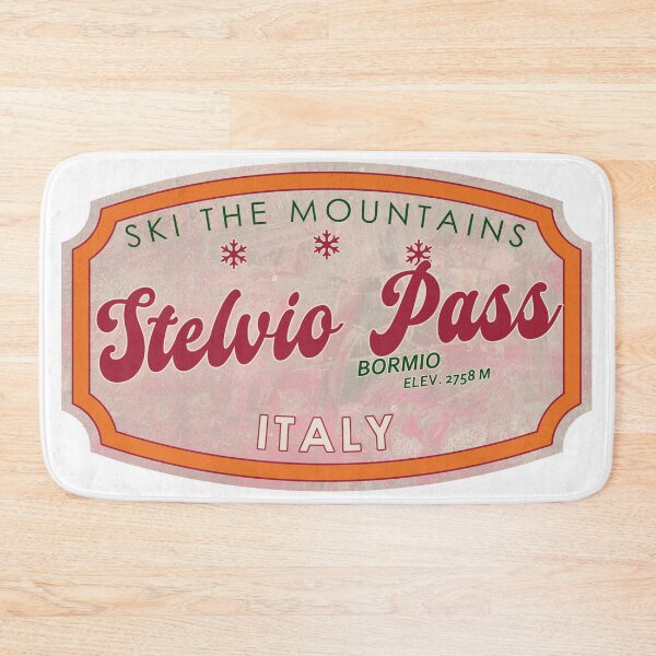 Item preview, Stelvio Pass, Italy, Bormio, Ski, textured skiing badge designed and sold by Wanderful-roads.