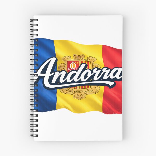 Item preview, Andorra Flag Typography – Andorran Pride Waving Flag Design designed and sold by GarnerSupplyCo.