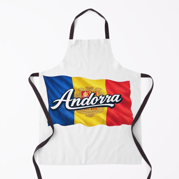 Item preview, Andorra Flag Typography – Andorran Pride Waving Flag Design designed and sold by GarnerSupplyCo.