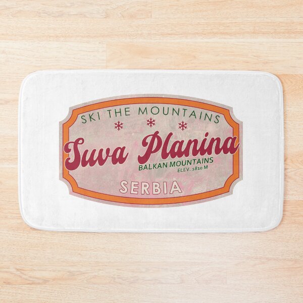 Item preview, Suva Planina, Serbia, Balkan Mountains, Ski, textured skiing badge designed and sold by Wanderful-roads.