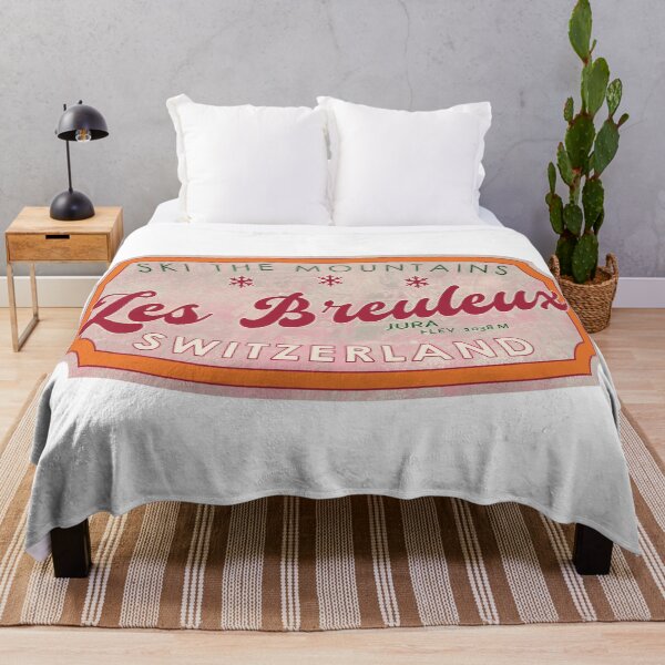 Item preview, Les Breuleux, Switzerland, Jura, Ski, textured skiing badge designed and sold by Wanderful-roads.