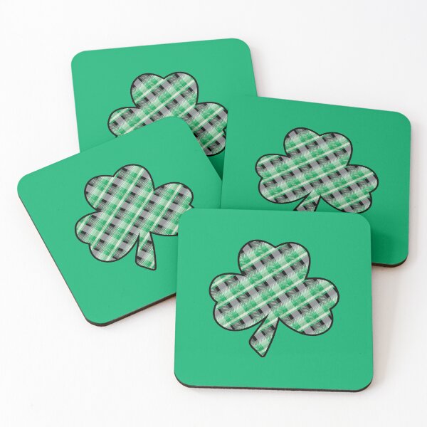 Item preview, Black & Green Plaid Shamrock designed and sold by JLZ Design.