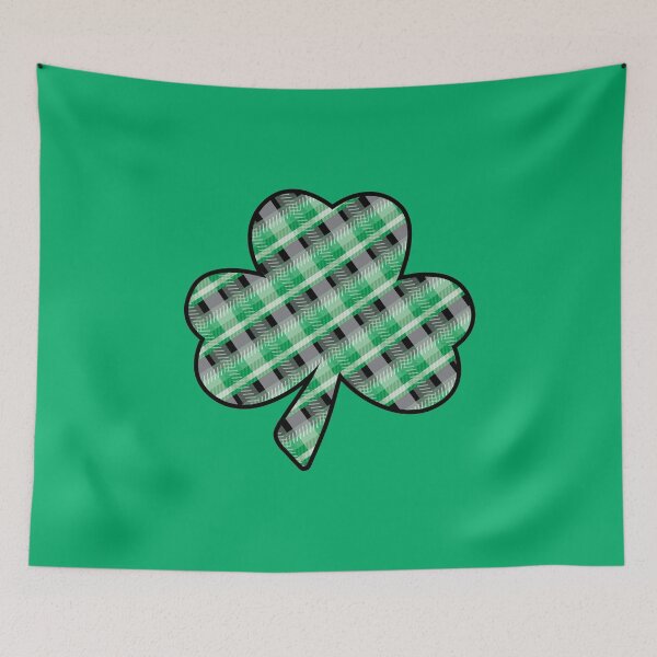 Item preview, Black & Green Plaid Shamrock designed and sold by JLZ Design.