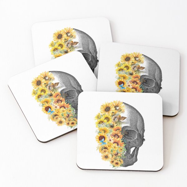 Item preview, SUNFLOWER - SKULL designed and sold by MedMoodStudio.