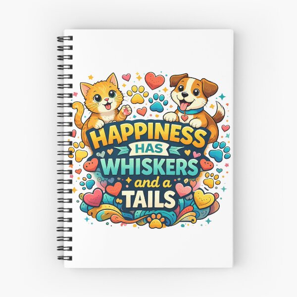 Item preview, Happiness has whiskers… and a wagging tail! designed and sold by STUDIO2026.