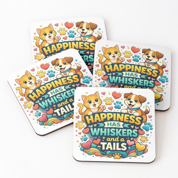 Item preview, Happiness has whiskers… and a wagging tail! designed and sold by STUDIO2026.