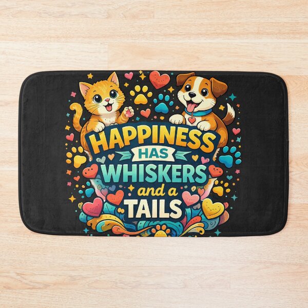 Item preview, Happiness has whiskers… and a wagging tail! designed and sold by STUDIO2026.