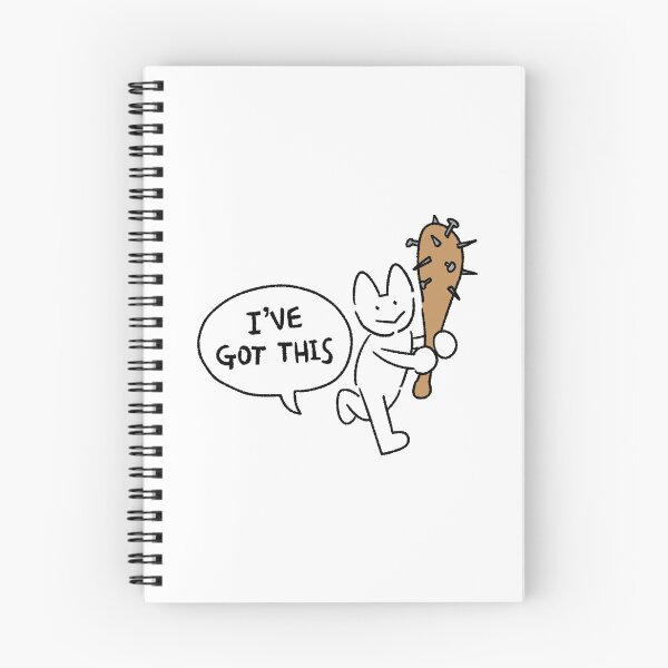 Item preview, I’ve Got This – Funny Cat Motivation Sticker (Unhinged Doodle) designed and sold by lazydayz16.