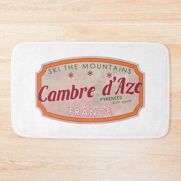 Item preview, Cambre d’Aze, France, Pyrénées, Ski, textured skiing badge designed and sold by Wanderful-roads.