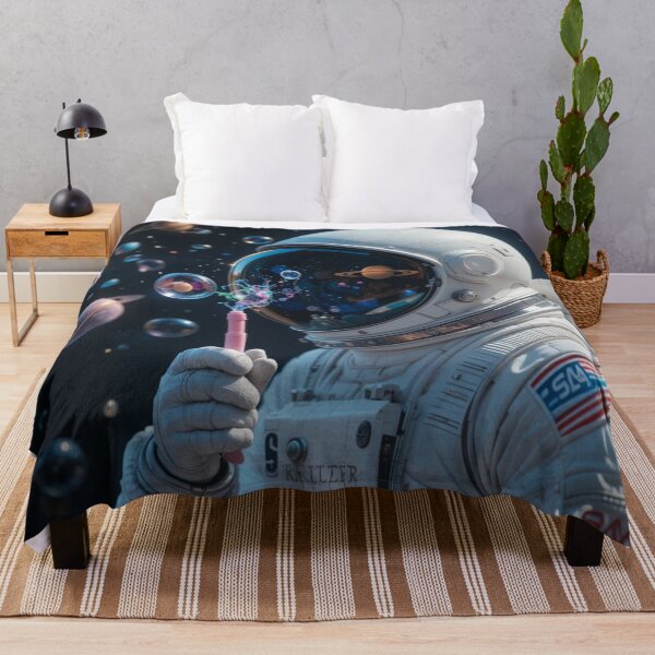 Item preview, Astronaut Blowing Planet Bubbles designed and sold by PixelVibe782.