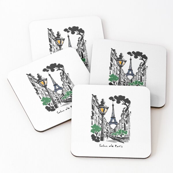 Item preview, Paris Street Sketch – Artistic Eiffel Tower and French Cityscape designed and sold by Colorful-Garden.
