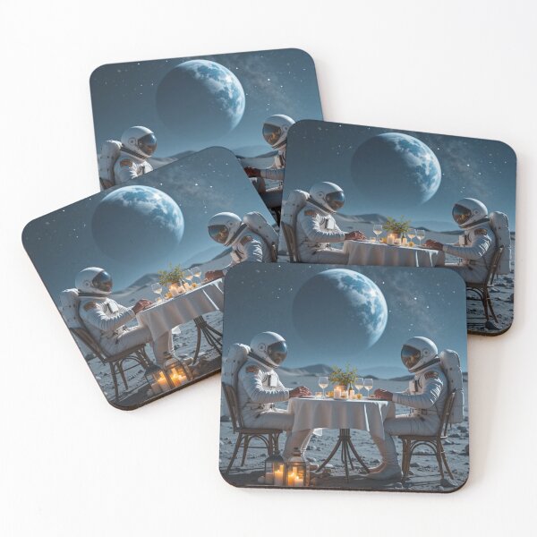 Item preview, Moonlight Dinner with Astronauts designed and sold by PixelVibe782.