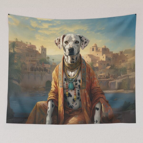 Item preview, Dalmatian Maharaja - Royal Bollywood Silk Art designed and sold by Tommy-Ellie.