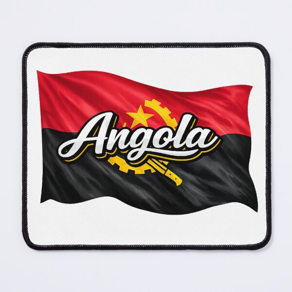 Item preview, Angola Flag Typography – Angolan Pride Waving National Flag Design designed and sold by GarnerSupplyCo.