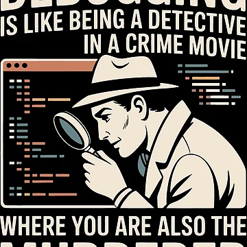 Artwork thumbnail, Debugging Detective Programming Noir by SplashTastic