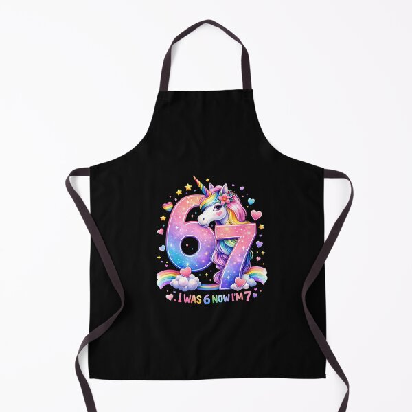 Item preview, I was 6 Now I'm 7 Year Old 7th Birthday 6 7 Unicorn Girls designed and sold by irifine.
