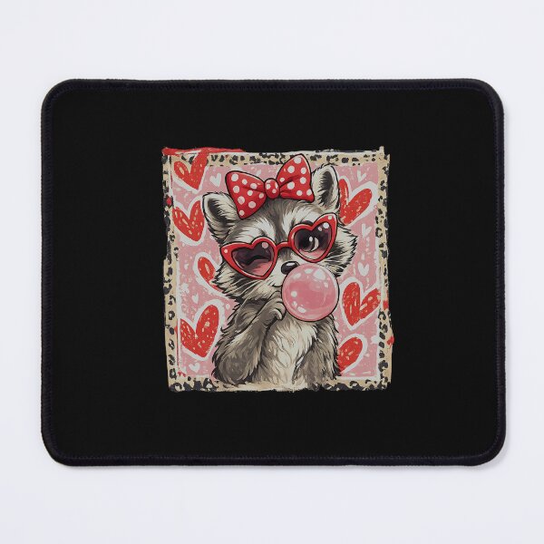 Item preview, Vintage Leopard Funny Valentine Raccoon Lover Heart Valentines designed and sold by irifine.