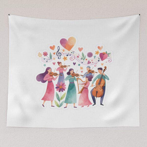 Item preview, Melody of Love Watercolor Orchestra Ensemble designed and sold by Remy-Aura.