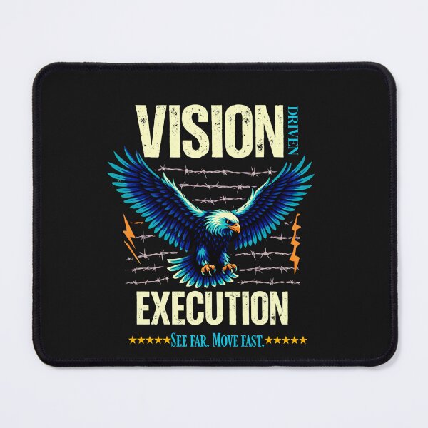 Item preview, Vision Driven Execution Eagle Shirt – Focus & Leadership Motivation Design designed and sold by AdicretorDesign.