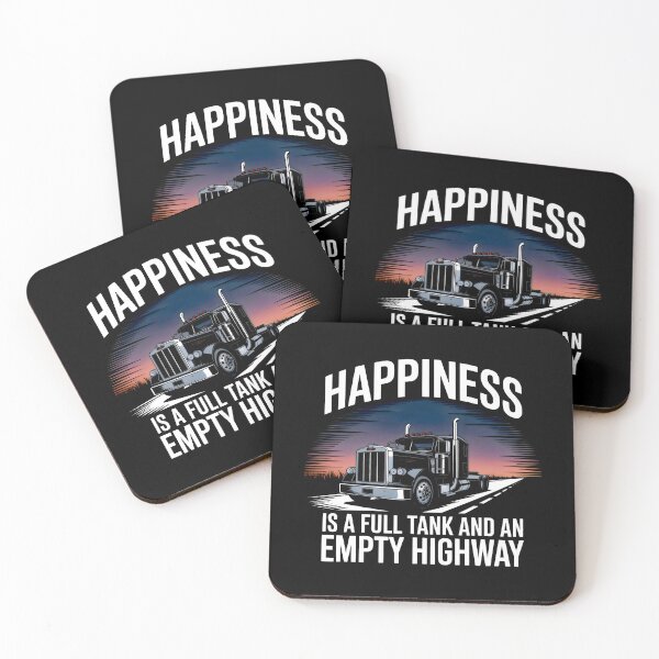 Item preview, Truck Driver Happiness Empty Highway designed and sold by SplashTastic.